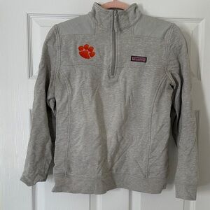 Vineyard Vine Quarter-Zip Pullover with Clemson Logo
